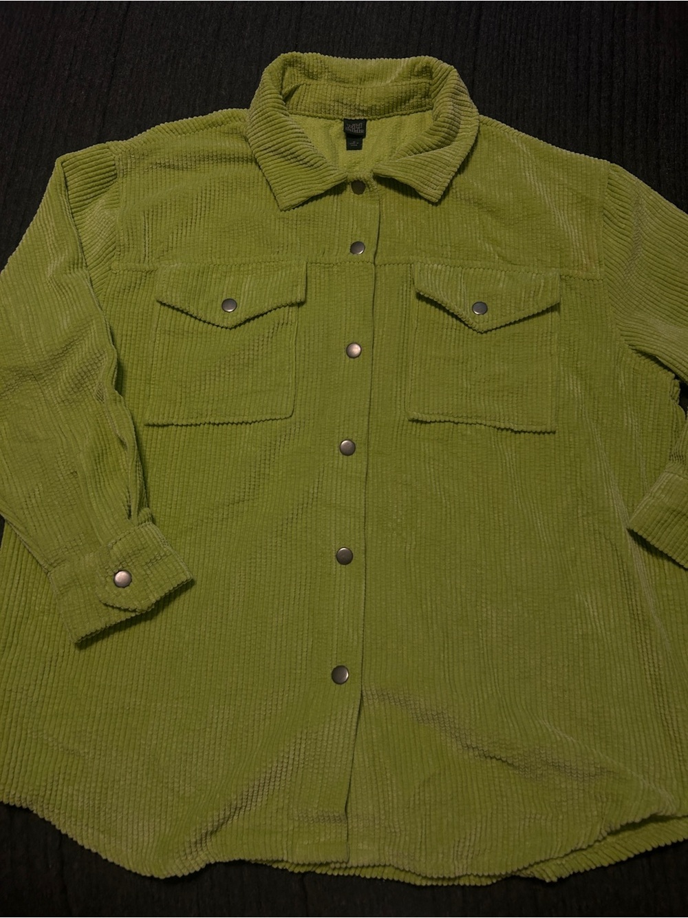 wild fable Olive Green Corduroy Button-Down Shirt Jacket